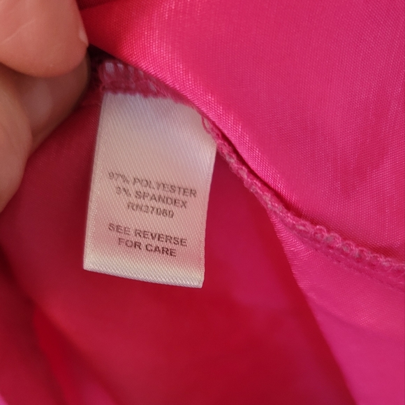 Cato Woman Plus Size 26/28W Blouse Shirt Short Sleeve Color Hot Pink Used - Picture 7 of 10